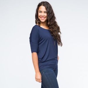 Navy Dolman Top